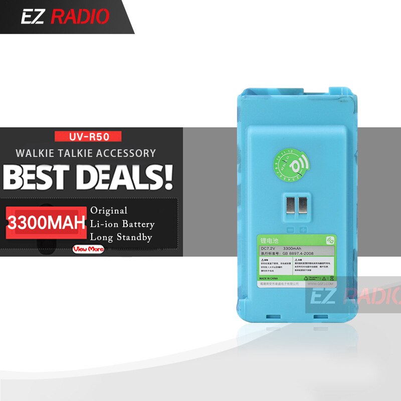 Originele 3300Mah Batterij Voor Quansheng TG-R50 UV-R50 Walkie Talkie TG-UVR50 UV-R50-2 UV-R50-1 Batterij Ham Radio SQ-UV25 Dc 3.7V