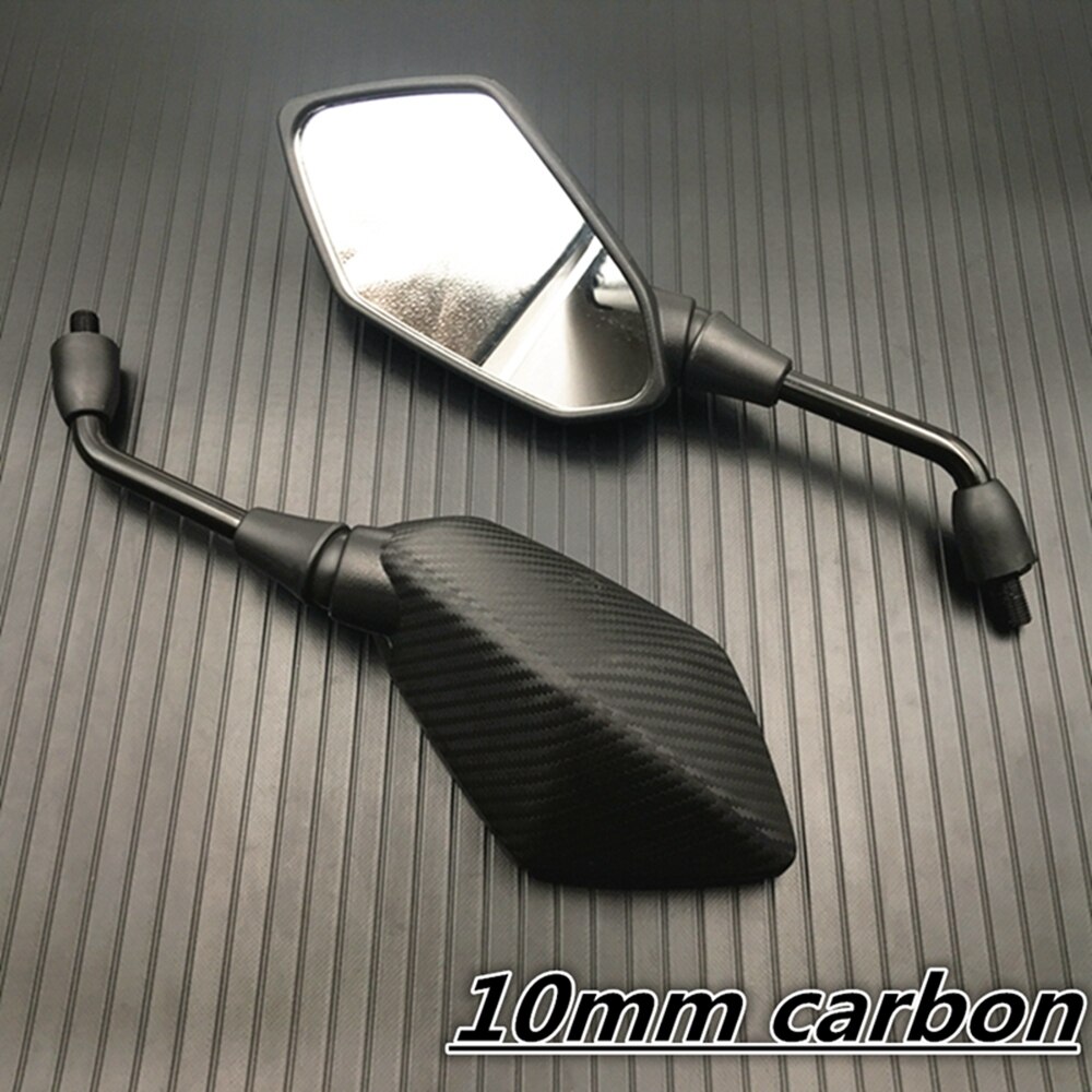 Universial 8mm 10mm Motorcycle Mirror Scooter E-Bike Rearview Mirrors 2Pcs/Pair Electromobile Back Side Convex Mirror: Champagne