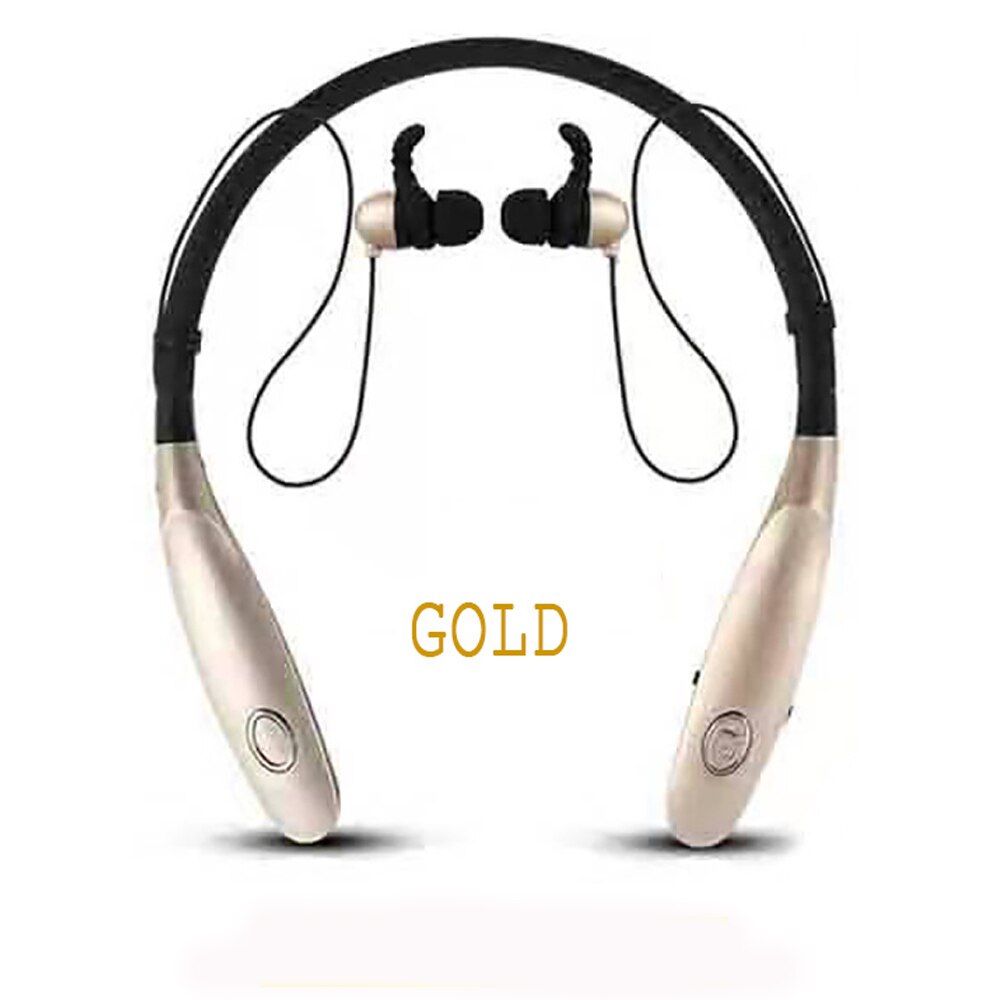 Auricolare Bluetooth 34Hr Cuffie Senza Fili In Esecuzione Sport Suono Basso Auricolare Con Microfono Per Il Iphone Xiaomi Auricolari: GOLD