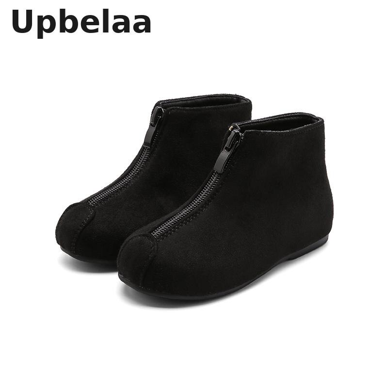 Hiver nouveaux enfants bottes garçons/filles bottines léopard daim cuir enfants chaussures décontractées antidérapant bébé enfant en bas âge botte de neige