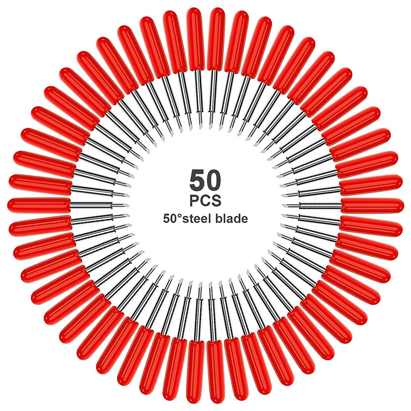 50PCS Replacement Cutting Blades for Cricut Explore Air 2 /Air 3/Maker Expression, 45 Degree Standard Fine Point Blades