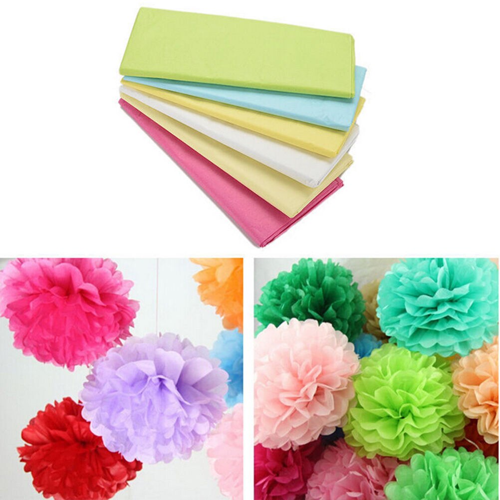 mélange de couleurs 10 feuilles de papier de soie emballage de fleurs enfants bricolage artisanat matériaux