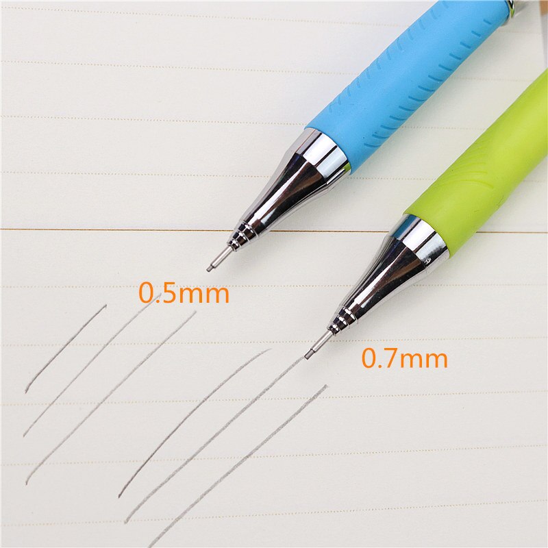 cute 0.5 0.7mm pencil Rubber grip pen Comfortable and labor saving drawing and writing mechanical pencils