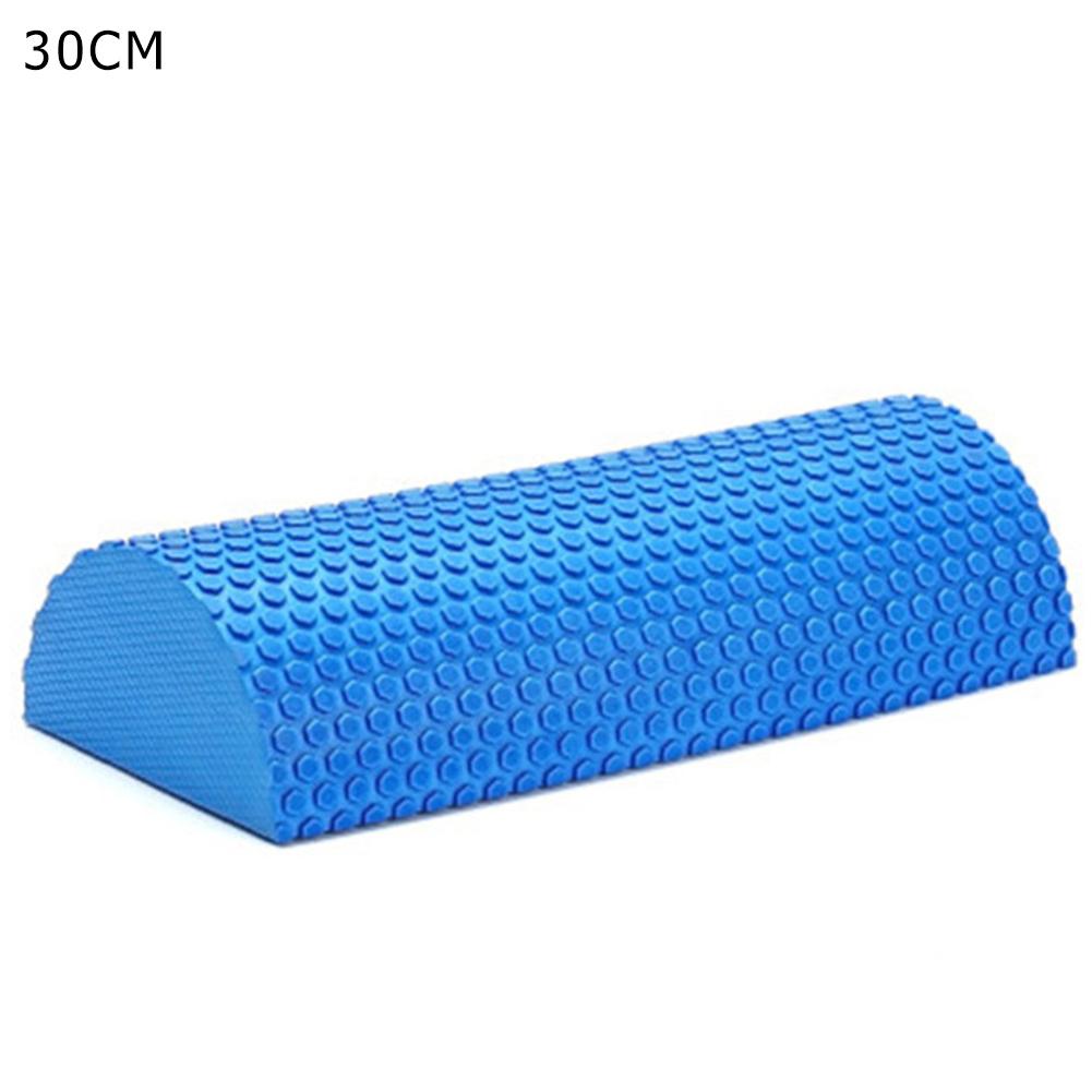30-45cm Semi-circular Massage EVA Foam Shaft Yoga Pilates Fitness Equipment With Massage Floating Point Foam Roller Yoga Block: Blue