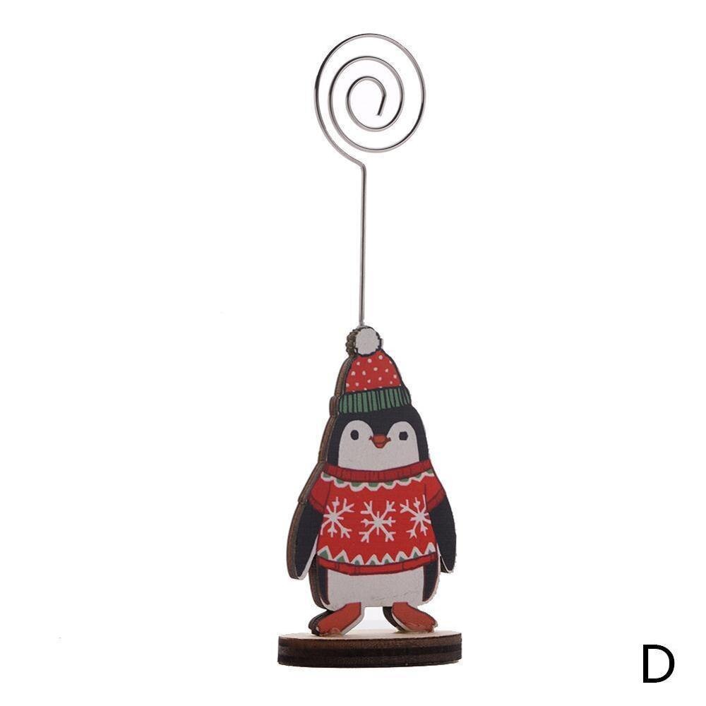 1 pc kerstkaartenhouders met schattige notitieclips, kerstvakantie, papieren kaartdecoraties, map voor festival  h9 j 3: Rood