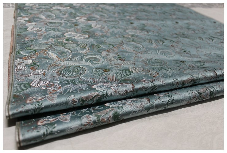 75x100cm tela de brocado Jacquard metálico de estilo japonés importada, tela teñida de hilo de Jacquard 3D para tapicería de vestido de abrigo