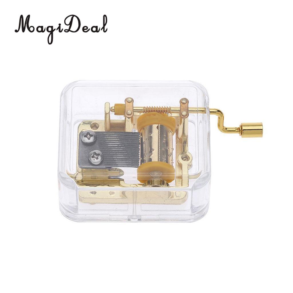MagiDeal Hand Crank Music Box Musical Boxes Home Decoration Accessories