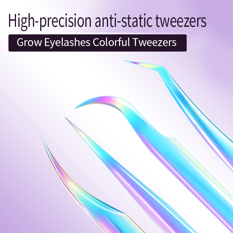 Anti-Statische Wimper Pincet Regenboog Kleurrijke Eye Lash Curler Gewijd Aan Wimpers Extension Hoge Precisie Lash Curler Makeup