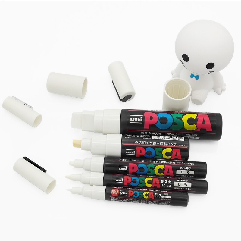 5 teile/satz Uni POSCA Wasser-basierend Marker Stift PC-1M/3M/5M/8K/17K Pop Poster Werbung Stift Hand-gemalt Comic Graffiti Malerei