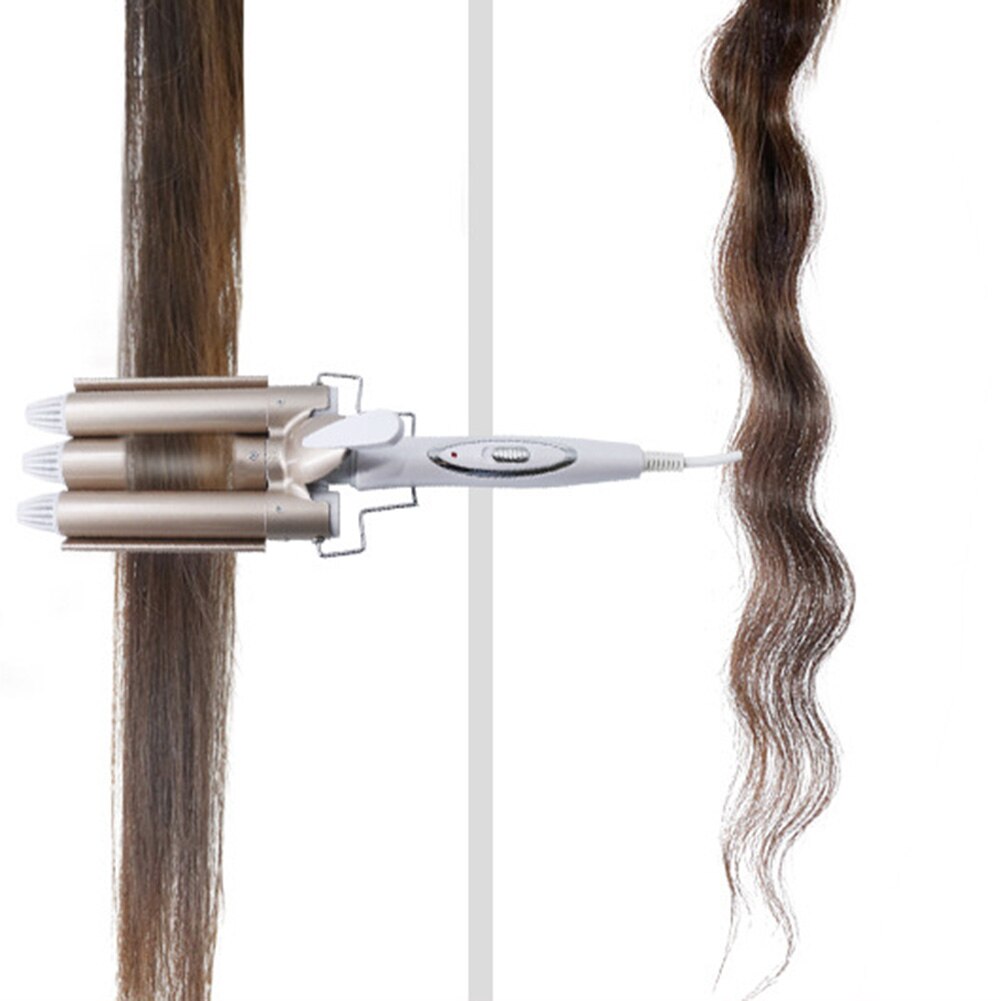 Grande vague bigoudi Triple seau cheveux Style eau ondulation Triple baril bigoudi bâton électrique coiffure