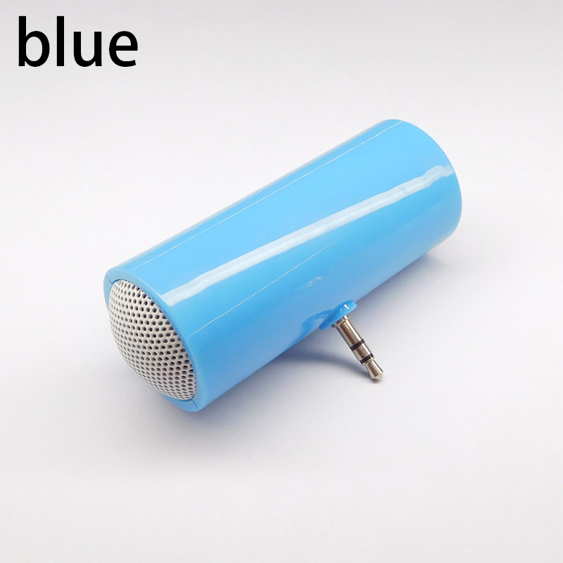 3.5mm AUX Direct Insert Mini Speaker Stereo Portable Telefoon Speaker MP3 Muziek Luidspreker Voor Mobiele Telefoon Tablet: Blauw