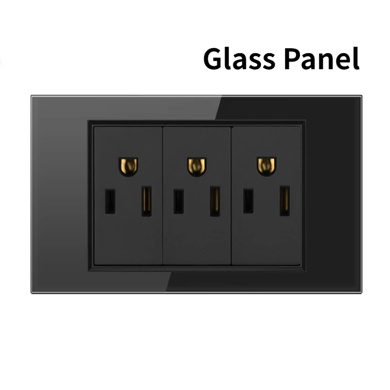 US Power Wall USB Socket Type C Light Switch Double Pole Plastic&Glass Panel Outlet Plate Home Office Electrical Plug Appliances: ROYAL BLUE