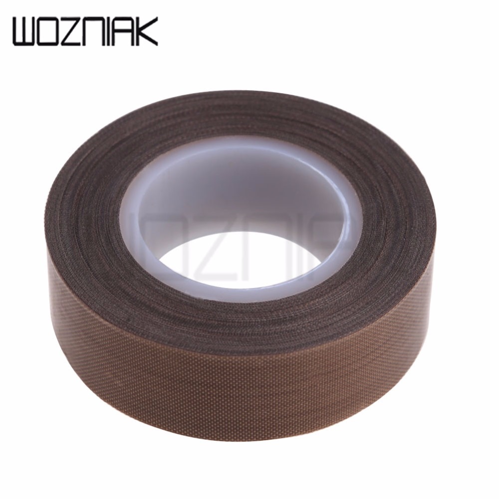 PTFE Coated Fiberglass Fabric With Silicone Adhesive Tape 10M Smooth Anti-stick Adhesive Tape High Temperature Resistance