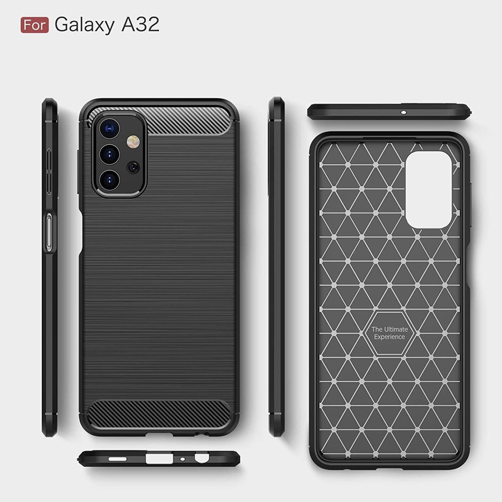 Case SAMSUNG-A32-4G Siliconen Gel Tpu Carbon Black Case Mobiele Telefoon Accessoires Case