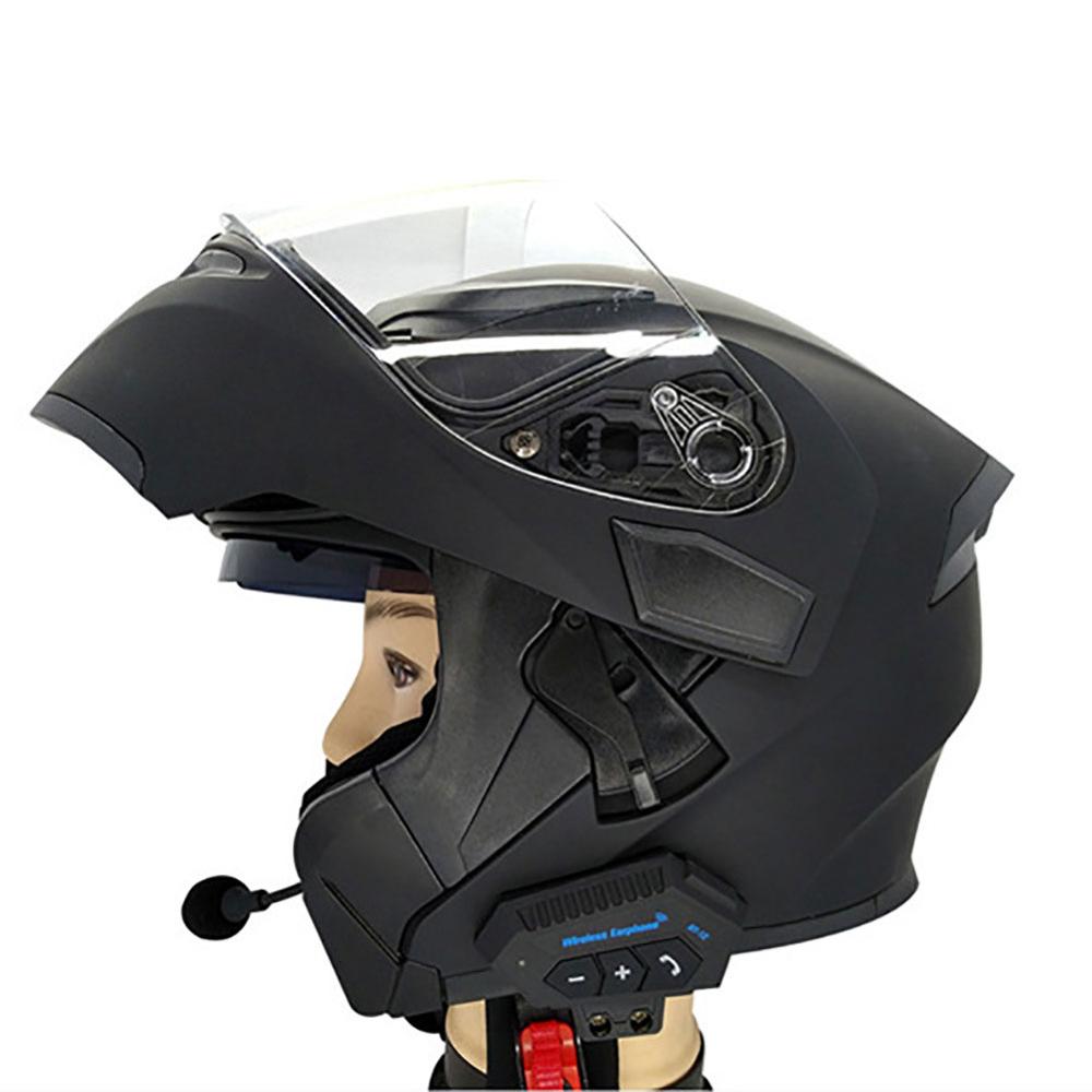 Motorcykel samtaleanlæg multifunktionelt trådløst bluetooth hjelm headset med indbygget højttaler håndfrit opkald høretelefon hovedtelefoner