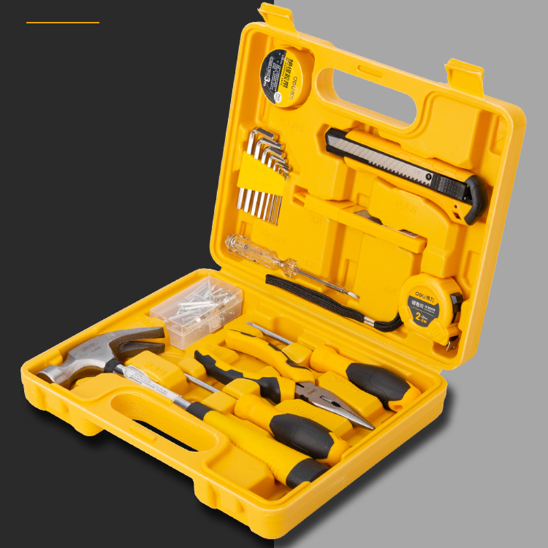 Mechanic Wrench Tool Hand Tool Set Auto Repair Mixed Tool Combination Package Hand Tool Kit with Plastic Toolbox Storage Case