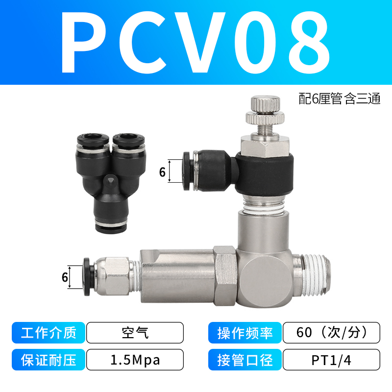Valvola di ritegno pneumatica indotta ad aria con controllo pilota pneumatico - Valvola unidirezionale serie PCV06//08/10/15: verde