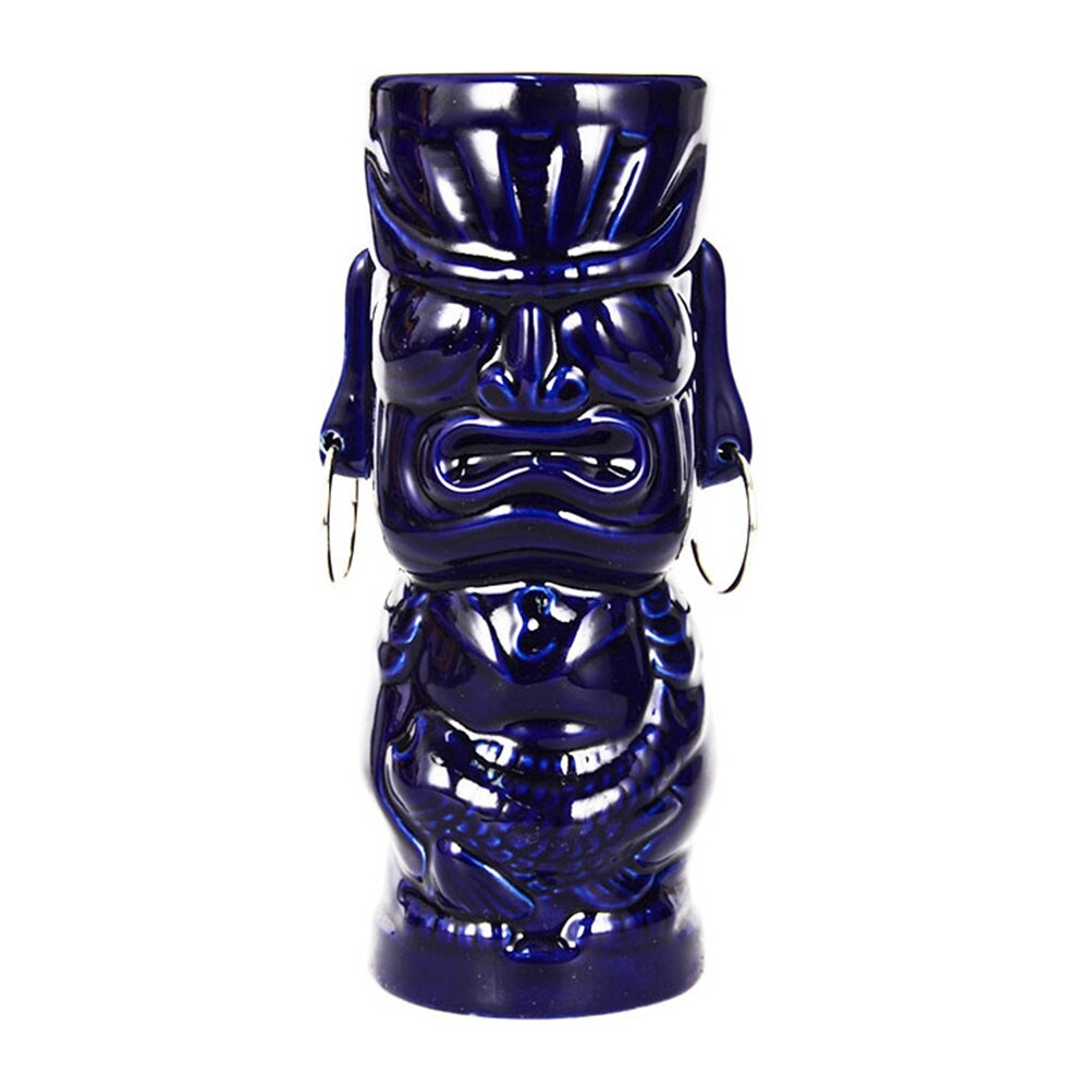 Hawaii tiki muggar bar cocktail glas öl drink kopp aimar statu dödskalle docka keramisk kopp: F -400ml