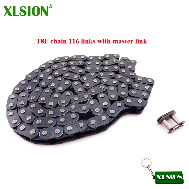 Xlsion  t8f kæde 116 led med ekstra hovedled til 2 takt 47cc 49cc mini dirt atv pocket bikes minimoto