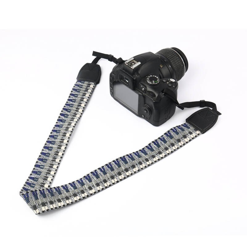 Correa de la Cámara étnicos foto Retro de algodón Yard cuello hombro correa de mano Micro-único DSLR cámara para Canon, Nikon, Pentax,