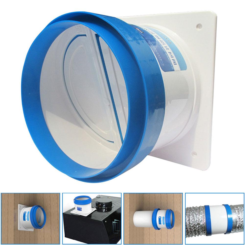 PVC Exhaust Fan Check Valve for Bathroom Kitchen One-wat Valve Round Pipe Backdraft Damper ABS Ventilation Grill system