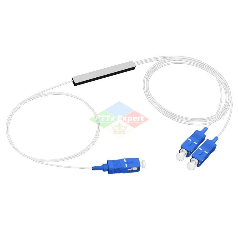 10 PCS/Lot 1X2 1X4 1X8 1X16 SC UPC PLC FBT Singlemode 0.9mm FTTH Fiber Optic Splitter