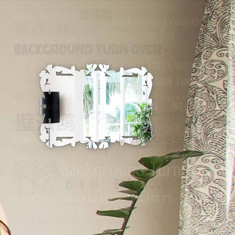 Rectangle Wall Table Bathroom Antique Framed Shaving Mirrored Makeup Large Plastic In The Decorative Mirror M009