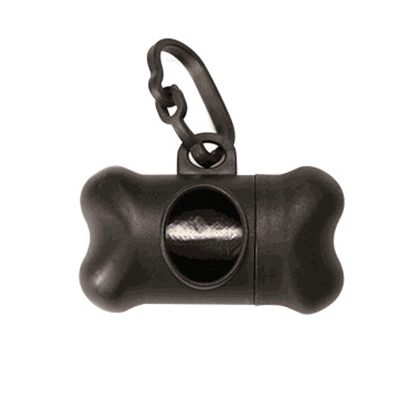 Huisdier Afvalzak Dispenser Voor Hond Afval Tas Houder Plastic Vuilniszak Dispenser Carrier Case Hond Huisdier 10 Roll Afval kak Tassen: Black