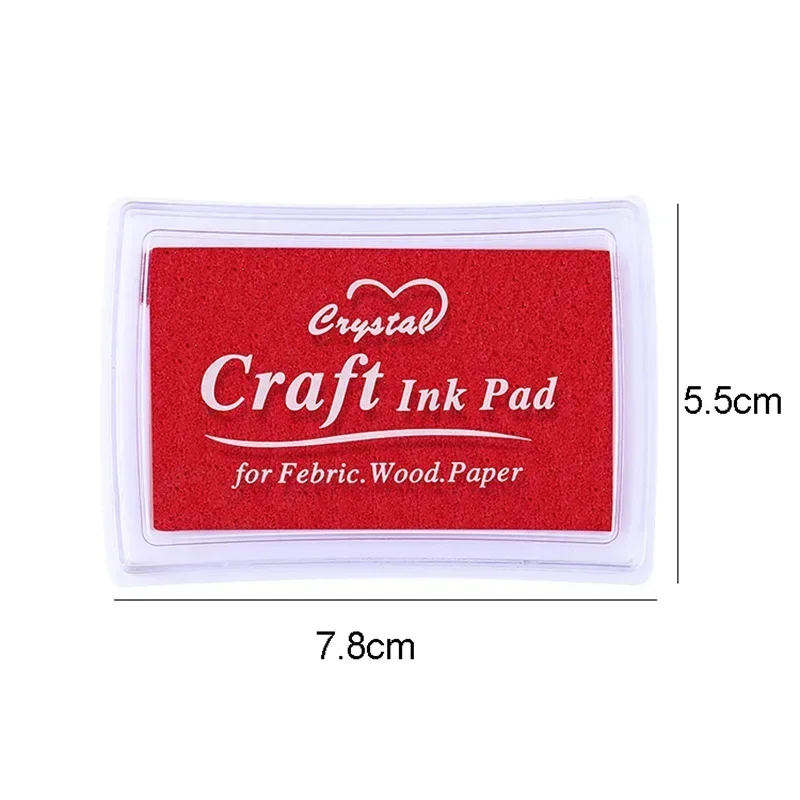20 Colors Inkpad Rubber Stamp Handmade DIY Craft Oil Based Ink Pad Fabric Wood Paper Colorful Cartoon Finger Print Scrapbooking