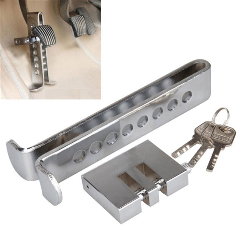 Universal Auto Car Brake Clutch Pedal Lock Alloy Steel Security Anti-Theft For Cars Truck Throttle Accelerator Pedal Lock