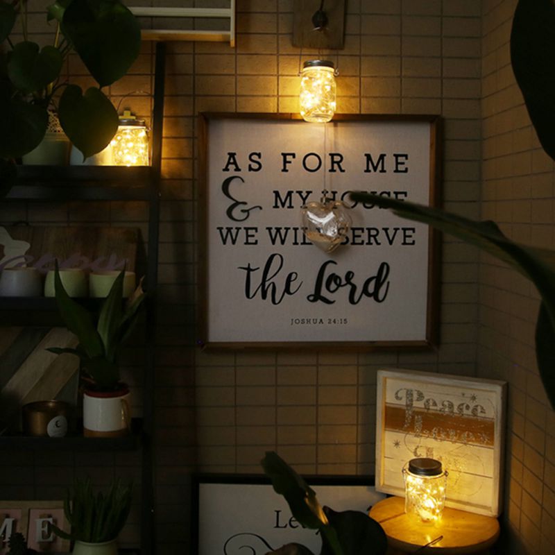 20 LED Solar Fairy Cap Licht Mason Pot Deksel Lamp Xmas Outdoor Tuin Decor 2 M Warm Licht Automatisch Opladen automatische Verlichting