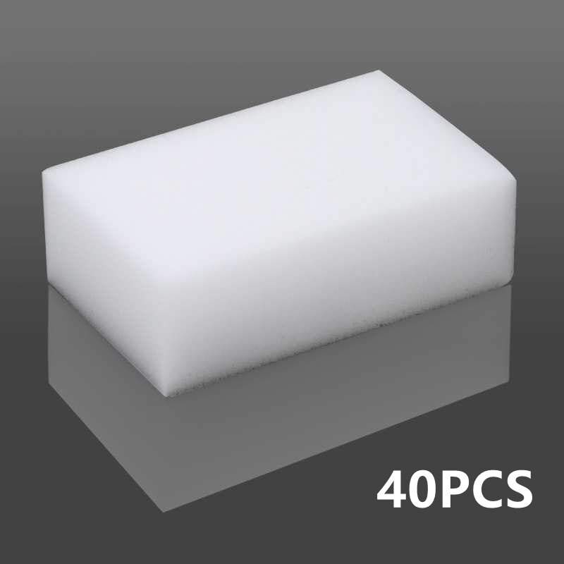 100/40/20/10 Pièces Blanc Mélamine Éponge Magique Gomme Éponge pour Cuisine Bureau Salle De Bain Propre Accessoire Plat Nettoyage Nano: B
