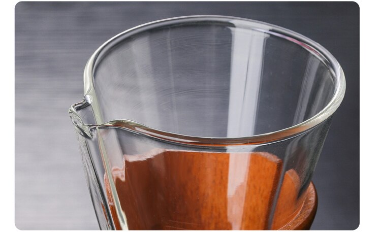 Glas kaffekande kaffemaskine espressomaskine med rustfrit stål filterkrukke barista percol højtemperaturbestandig