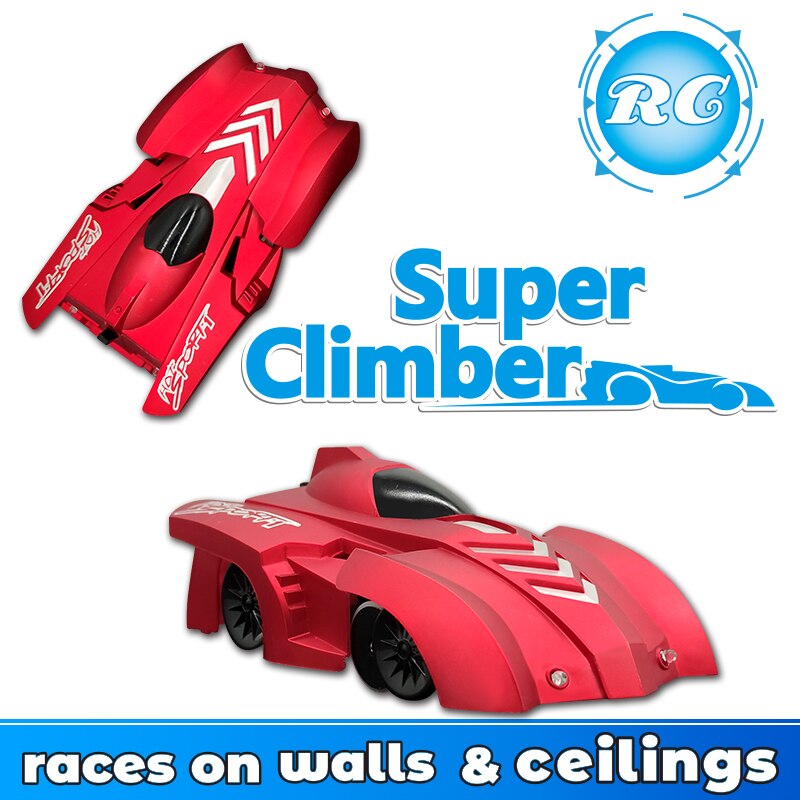 Ceiling Climbing RC Car Electric 360 Rotating Stunt Remote Control Car Gripping Force Wall-climbing Car Toys for Children