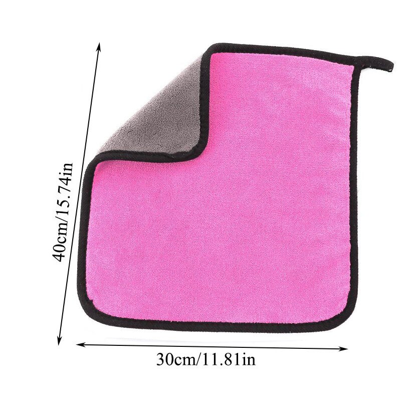 Chiffon en microfibre pour lavage de voiture, rose, violet, chiffon de séchage pour lavage de voiture, peluche, produits de nettoyage