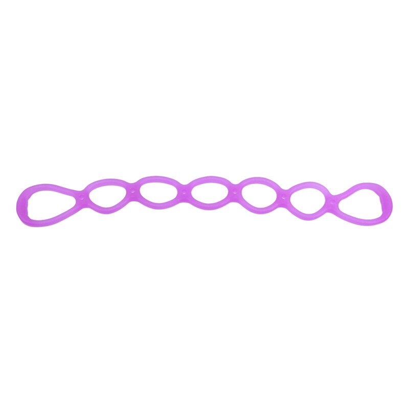 Gym elastische 7- gats siliconen spankoord yoga spanband voor dames en heren arm krachttrainingsapparatuur: Paars