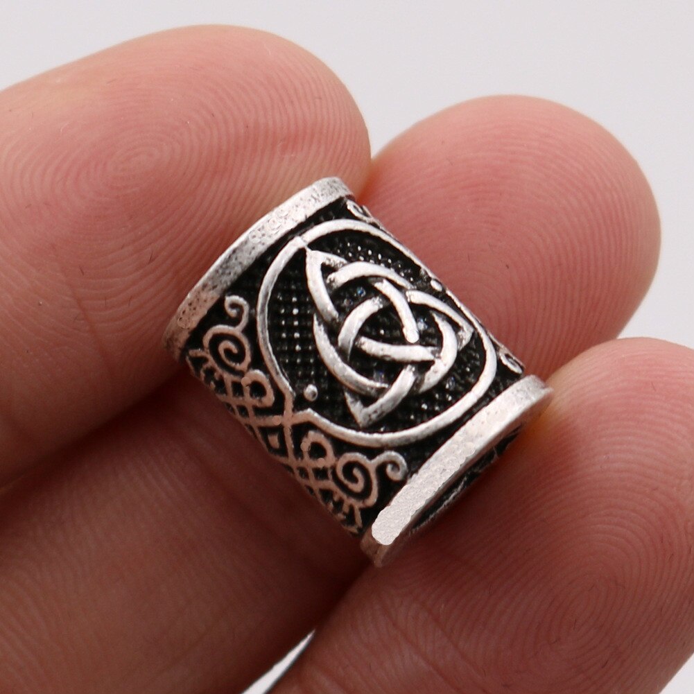 1-5 stücke Wikinger Rune Haar Bart für Haar flechten Schmuck, Der Haar Bart Handwerk Schmuck DIY Große See perle Zubehör