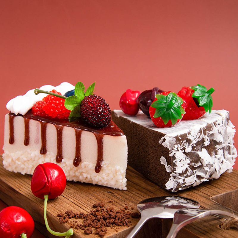 6pcs Realistic Artificial Simulation Cake Ice Cream Dessert Bakery Food Display QX2E