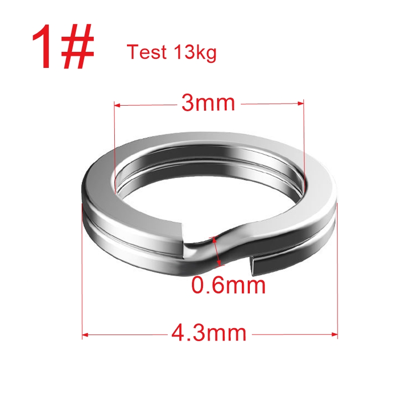 50 stuks Vissen Split Ringen voor CrankHard Aas Zilver Roestvrij Staal 0 # -10 # Accessoires voor visconnectoren: Bruin