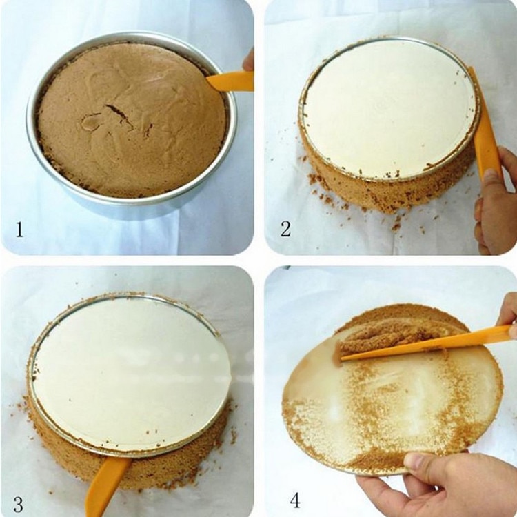 DIY Turn Cake Scraper Plastic Cake Smoother Polisher For Fondant Sugarcraft Cake Decorating Tools Cake Spatula Icing Tool