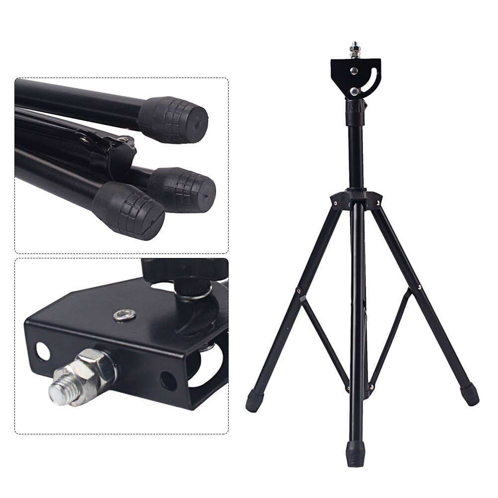 8inches Adjustable Metal Tripod Dumb Drum Stand Practice Pad Rack Bracket Support Percussion Accessory(Black)