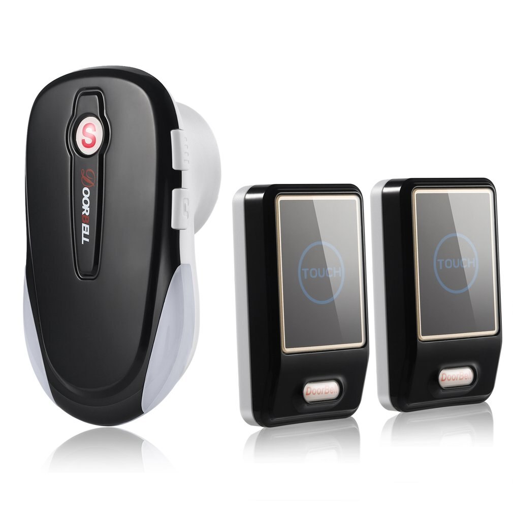 Energy Saving one Touch Sensor Button Ultra-long Distance Control Optional Waterproof Transmitter Wireless Digital Doorbell: Default Title