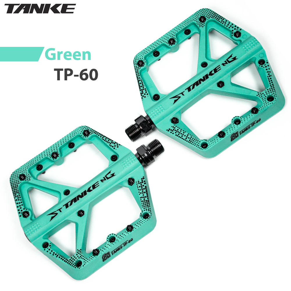 TANKE-Pedal de nailon para bicicleta de montaña, antideslizante, ancho, DU + 1 rodamiento, accesorios para ciclismo todoterreno, plataforma Universal BMX: Blanco