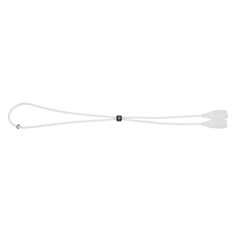 Correas elásticas de lentes de silicona antideslizantes para gafas deportivas cuerdas de cuerda con ganchos para los oídos gafas de sol soporte de cordón de banda de cadena: Blanco