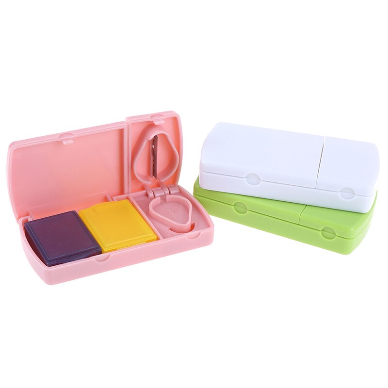 Boîte de coupe-pilule médecine broyeur broyeur séparateur tablette Cutter diviseur mallette de rangement porte-pilule coupe comprimés aléatoire 1 pièces