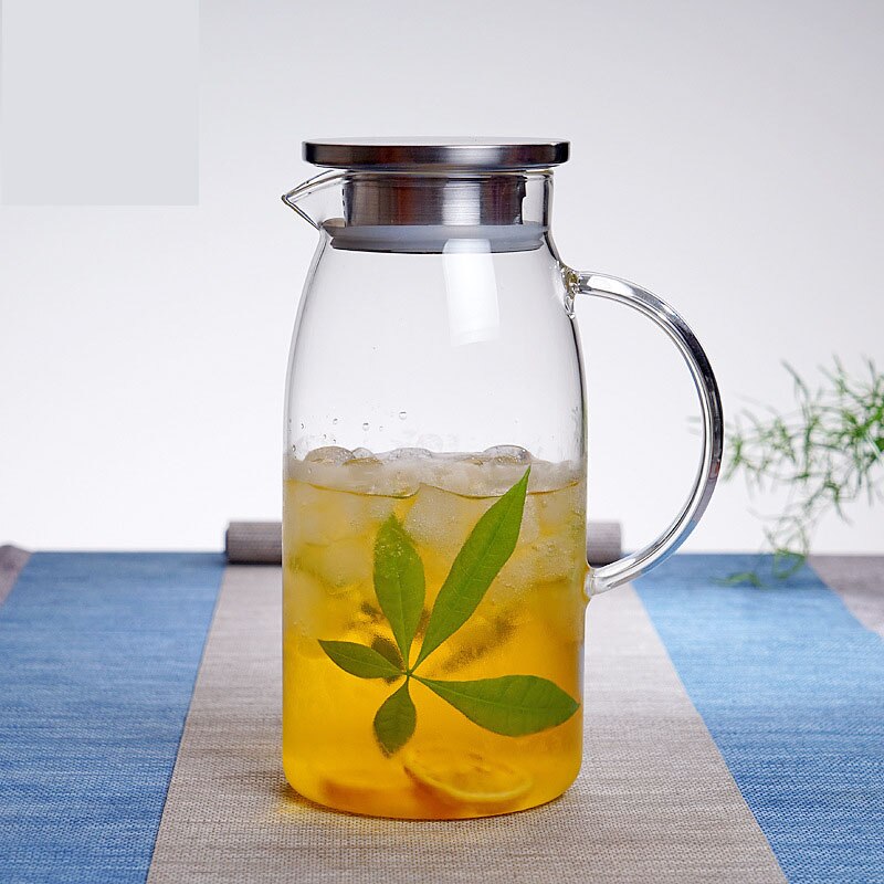 High temperature resistant glass jug 1400ml large capacity pot pot high borosilicate teapot