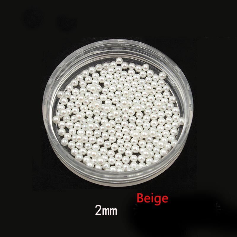 300 stk 2/3/4/5/610mm abs runde perler uden hul imiteret perle til håndværksdekorationer kvinder gør det selv tøj smykker sy på perler: 2mm 1000 stk