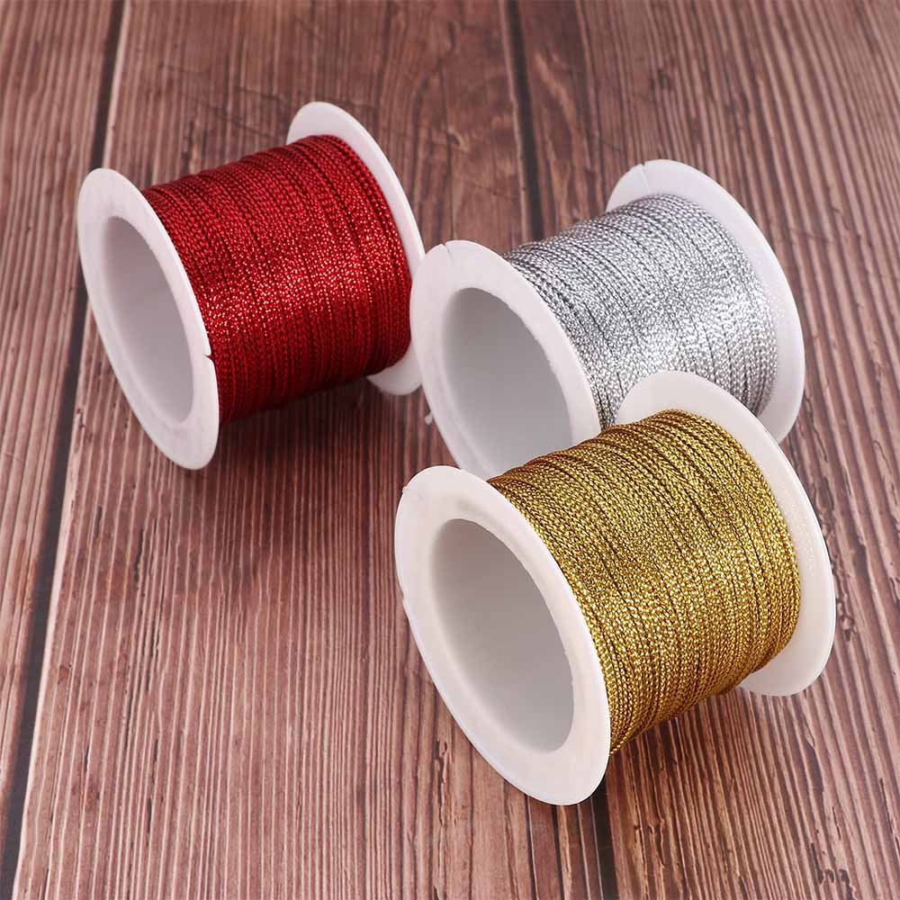 20/60 Meter Touw Goud/Zilver/Rode Koord Draad Koord String Riem Lint Tag Line Armband Maken Geen-slip Kleding