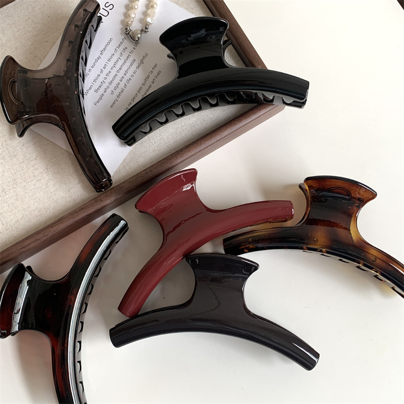 extra große elegante Haarklammer, bogenförmig, geometrisch, Hai-Clip, Haarklemmen, greifen Sie einfache Jahrgang-Haar-Accessoires für Damen