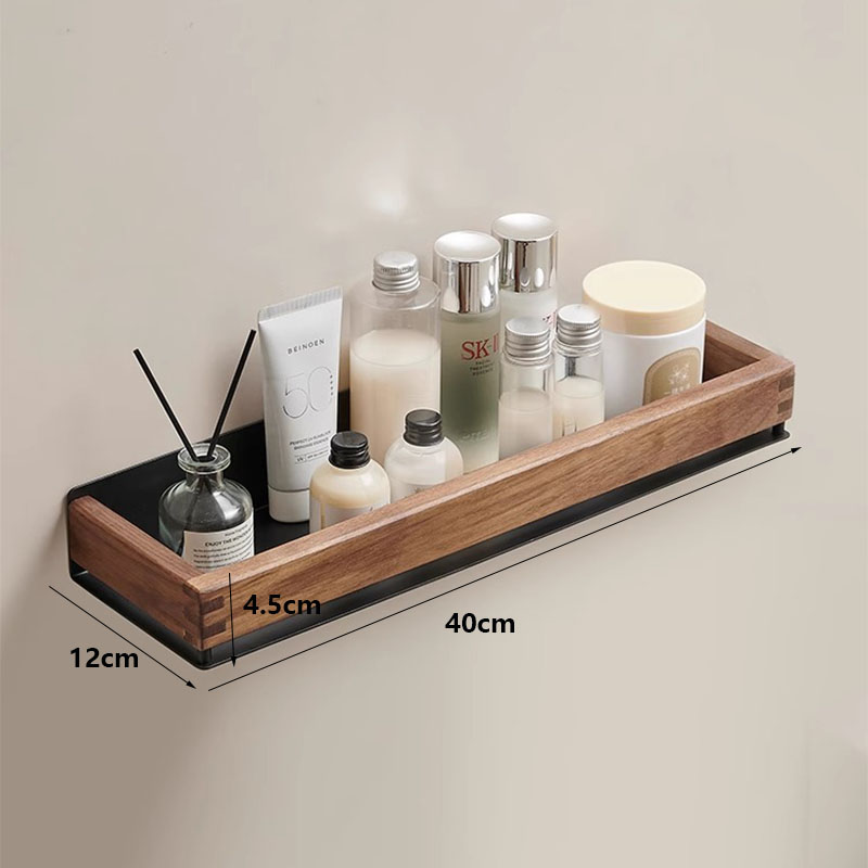 Estantes de madera para baño, estante de almacenamiento montado en la pared, organizador de pared para el baño, almacenamiento sobre el inodoro para el hogar, cocina, suministros de baño: Gris claro